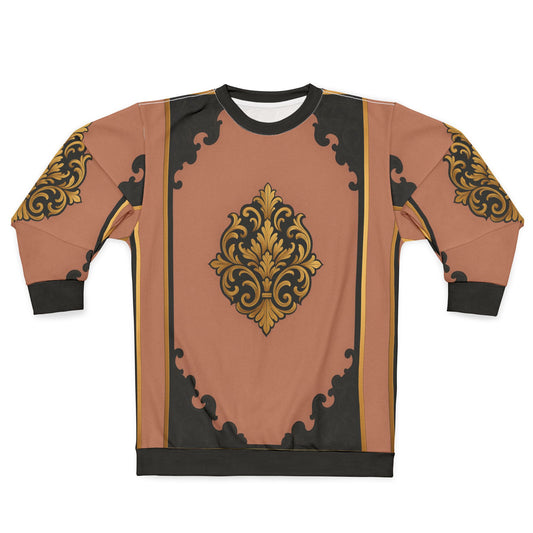 Mauve & Black-Gold Baroque Unisex Sweatshirt