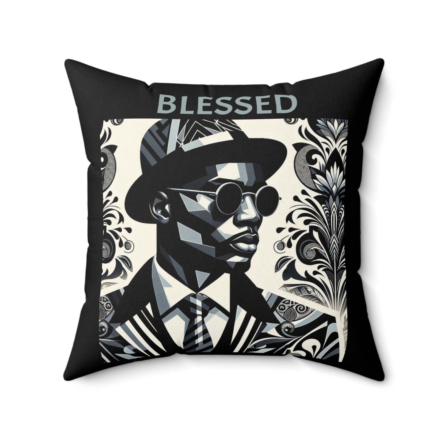 Motivational & Blessed Spun Polyester Square Pillow | Home Decor, Inspirational Gift, Modern Art, Sofa Cushion, Housewarming Decor