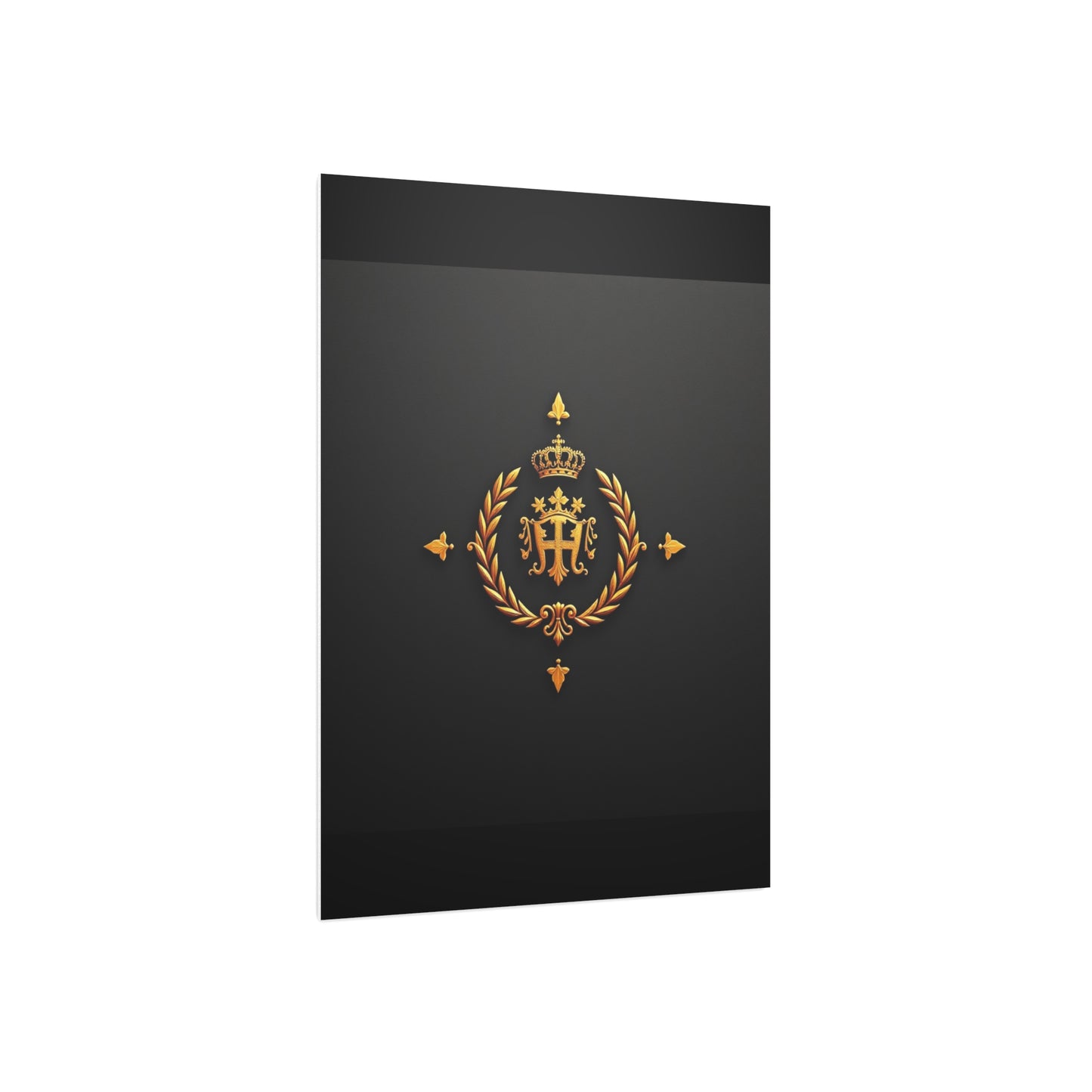 Elegant Foam Board Wall Art, Luxury Home Decor, Royal Crest Display, Office Decoration, Unique Gift Idea, Modern Wall Decor - Gold Crest