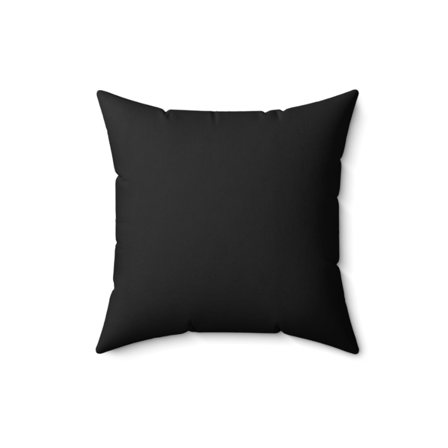 Stylish Black Spun Polyester Square Pillow - Cozy Home Decor, Gift for Friends and Family, Modern Living Room Accent