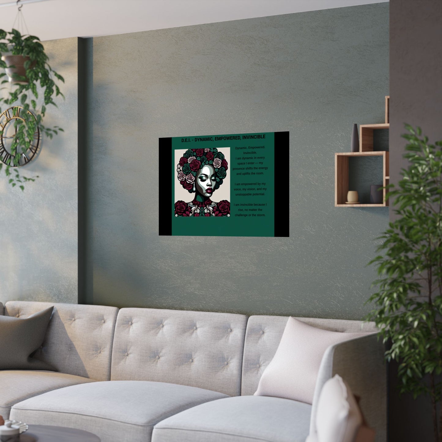 Empowered Feminine Wall Art Poster - Dynamic, Empowered & Invincible Design