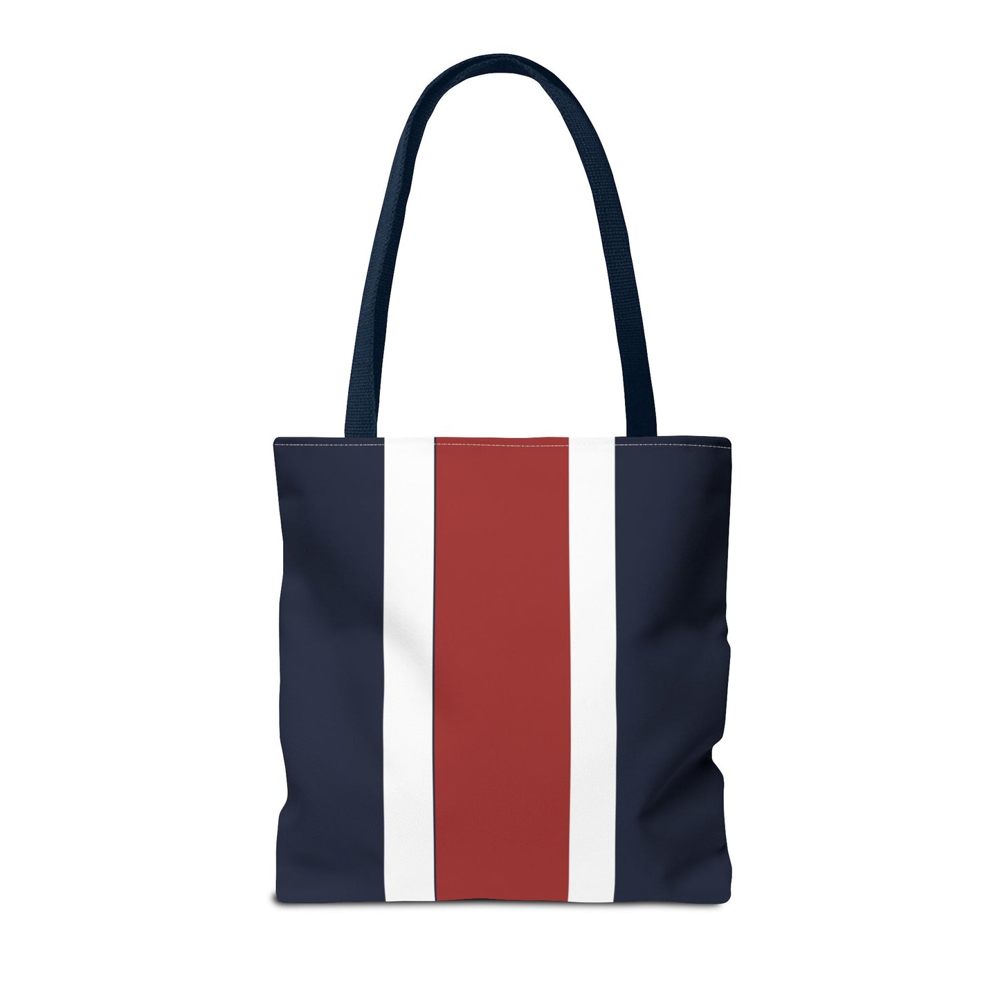 Lunar Midnight & Red-White Striped Tote Bag, Summer Beach Bag, Casual Shopping Tote, Patriotic Gift for Her, Travel Accessory