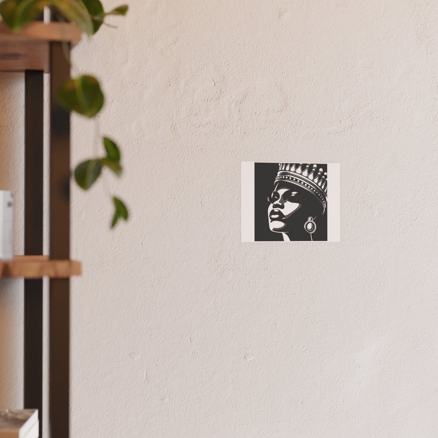 Elegant Crowned Queen Poster - Black & White Art Print, Wall Decor, Home Aesthetic, Gift Idea, Birthday, Celebrations