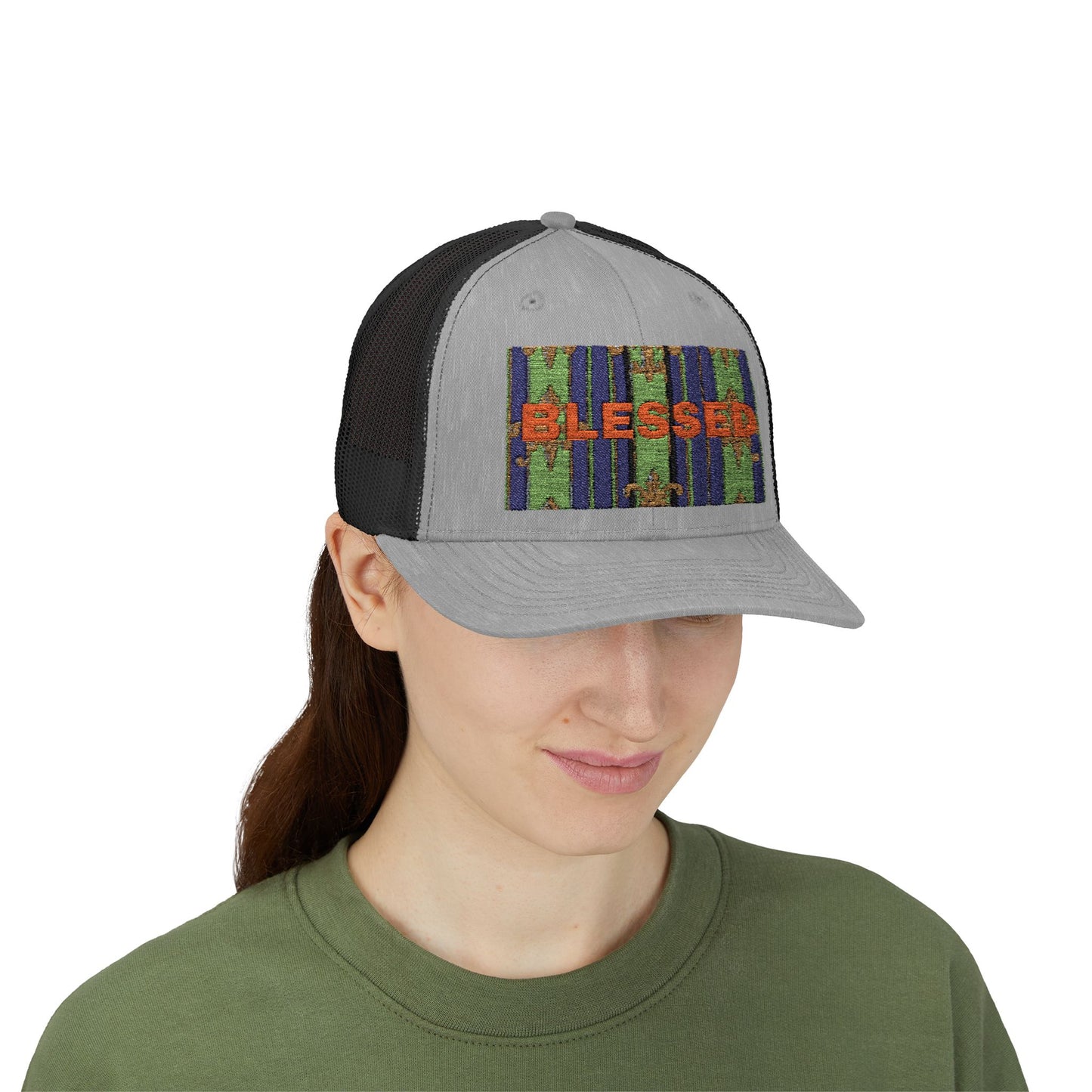 Blessed Snapback Trucker Cap, Casual Hat, Faith Gift, Outdoor Cap, Stylish Accessory, Everyday Wear