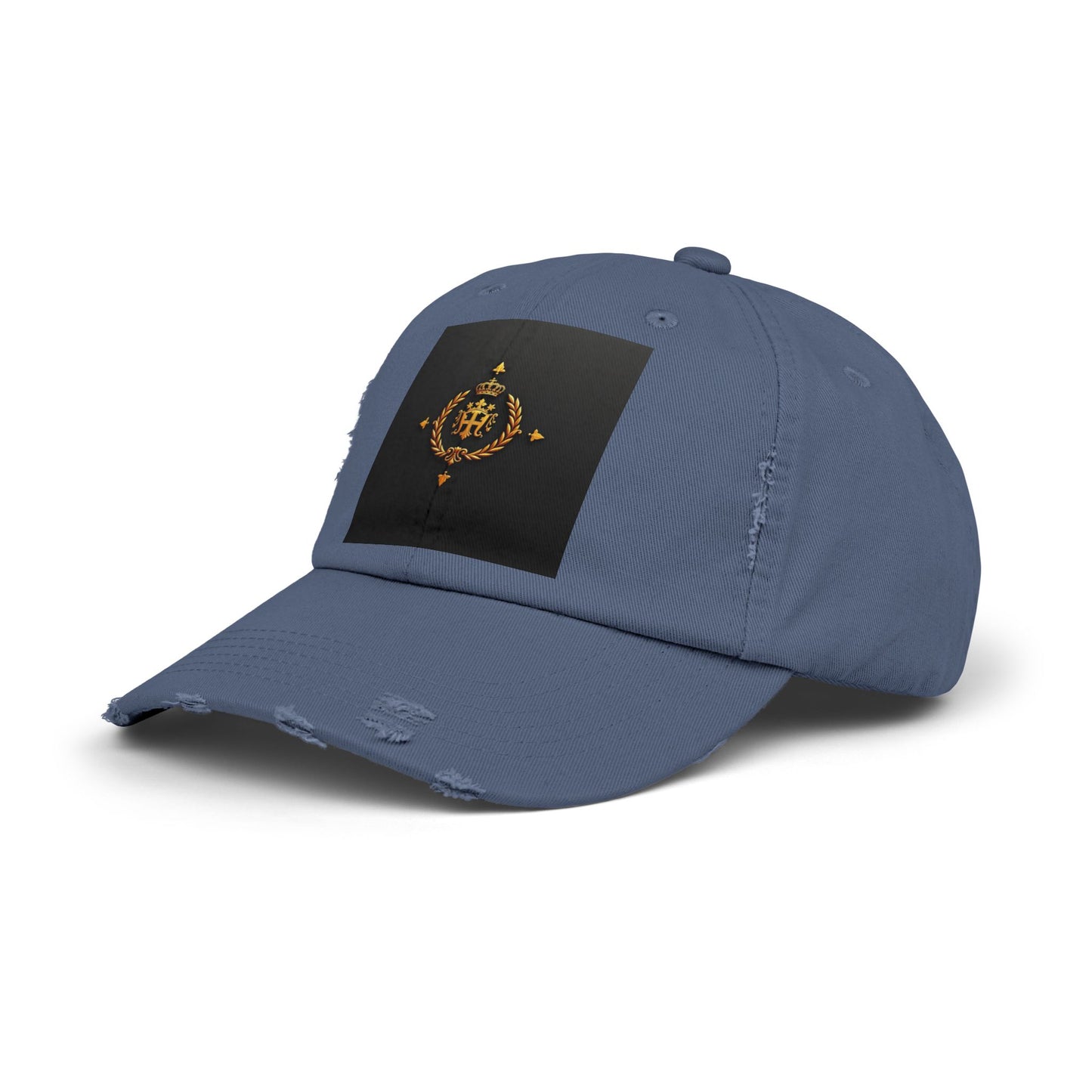 Stylish Distressed Cap with Unique Design | Casual Headwear, Everyday Accessory, Trendy Gift, Outdoor Lifestyle - Gold Crest
