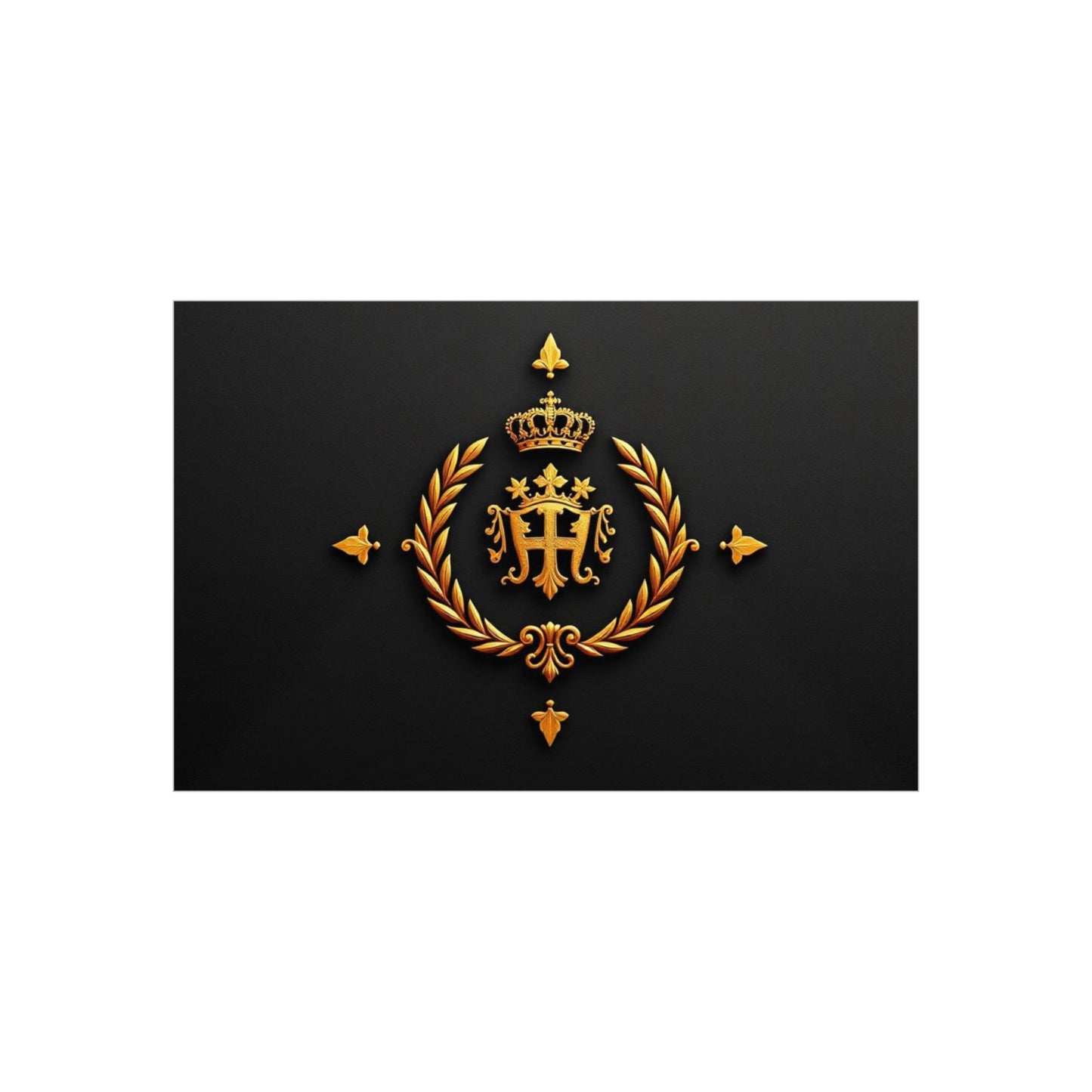 Elegant Foam Board Wall Art, Luxury Home Decor, Royal Crest Display, Office Decoration, Unique Gift Idea, Modern Wall Decor - Gold Crest