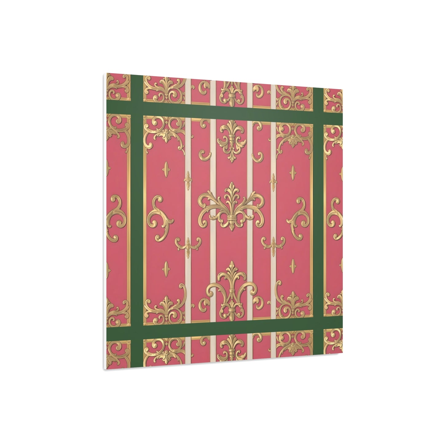 Elegant Green Border Pink & Gold Foam Board Decor - Party Backdrop, Art Display, Home Decor, Event Decoration, Wall Art