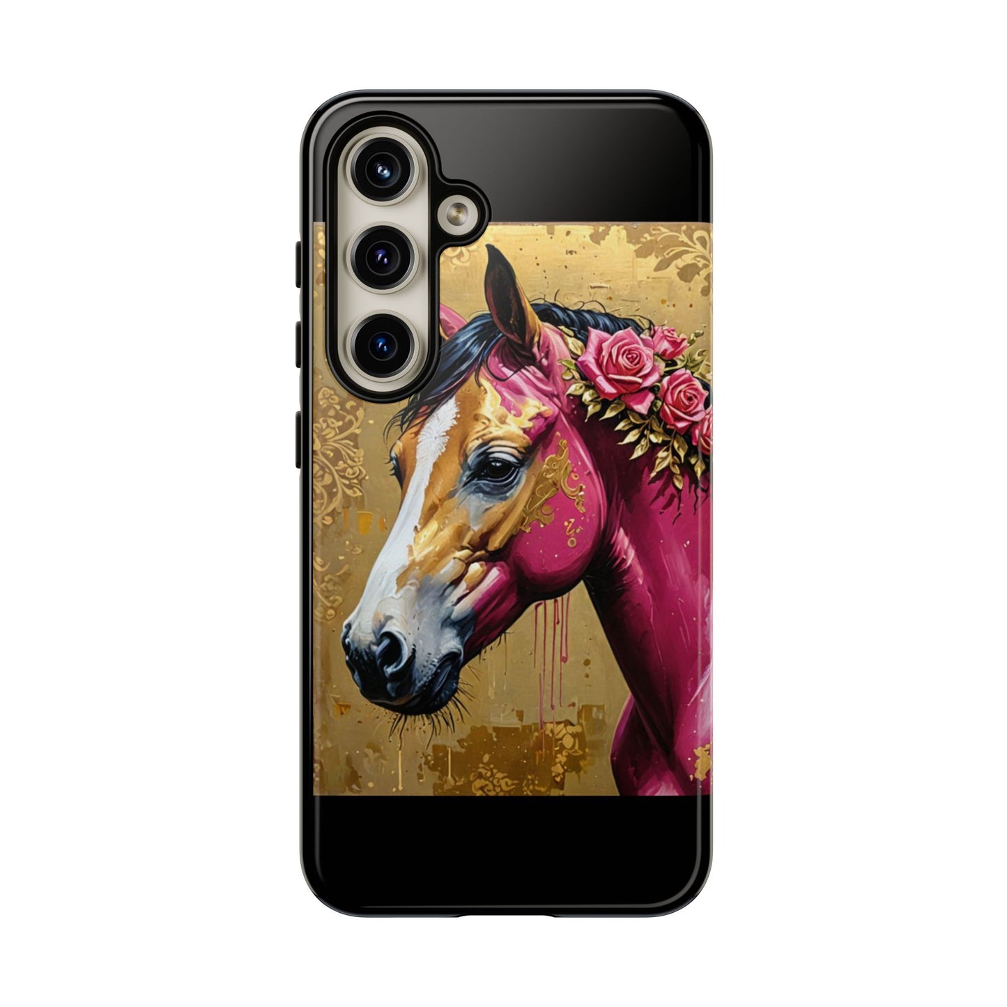 Phone Case - Elegant Horse Damask Design