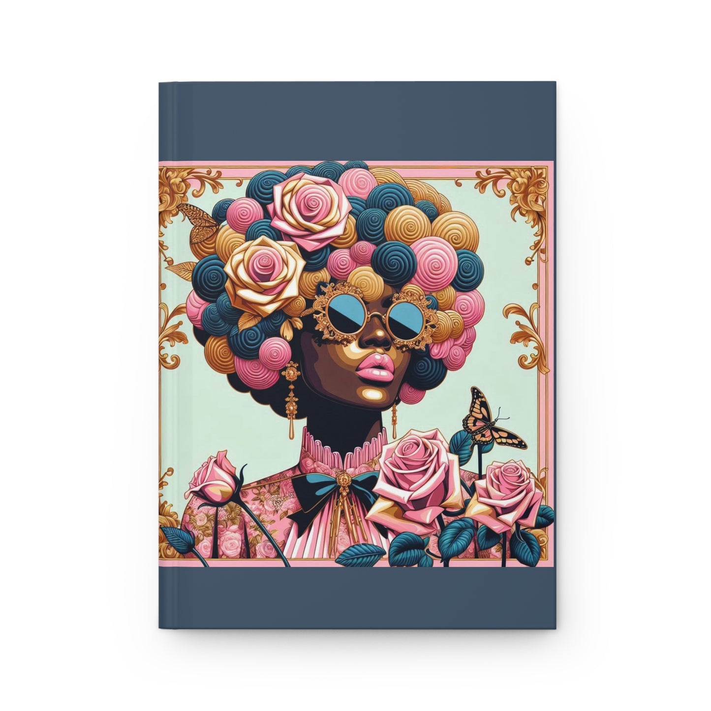 Artistic Floral Hardcover Journal for Self-Reflection, Inspiration & Creative Notes | Gift for Writers - Lady In Pink Baroque