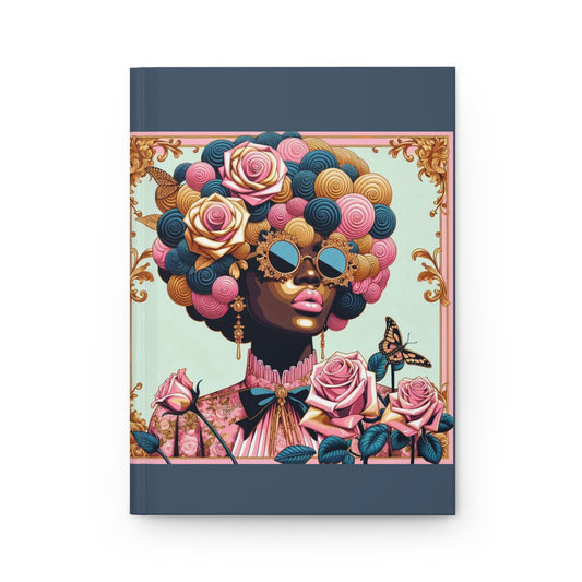 Artistic Floral Hardcover Journal for Self-Reflection, Inspiration & Creative Notes | Gift for Writers - Lady In Pink Baroque
