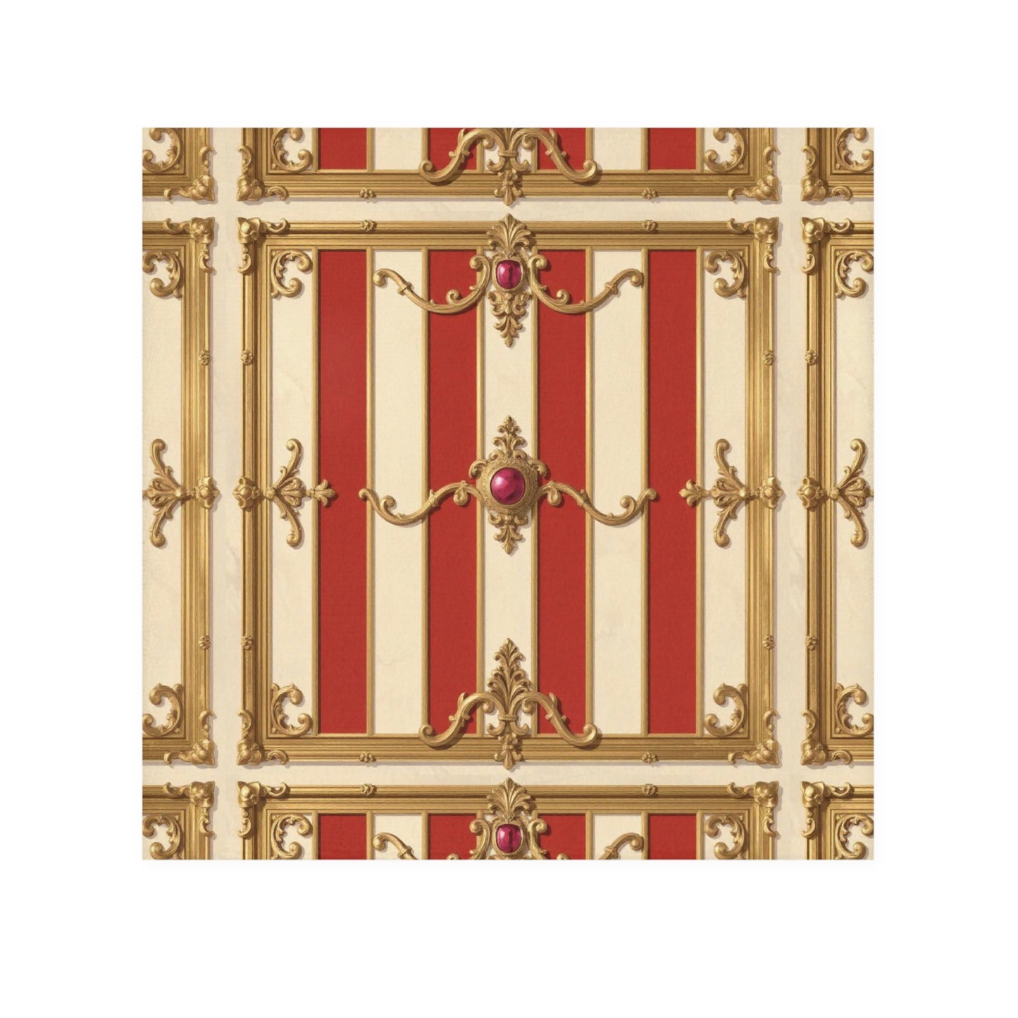 Elegant Decorative Face Towel, Luxurious Bathroom Accessory, Chic Home Décor Gift, Spa Towel - Alabaster & Dusk Orange Striped Baroque