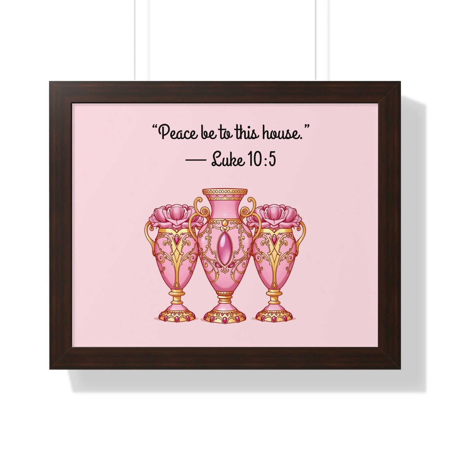Framed Scripture Art Print, Inspirational Wall Decor, Home Blessing, Gift for Housewarming, Religious Wall Art - 10:5
