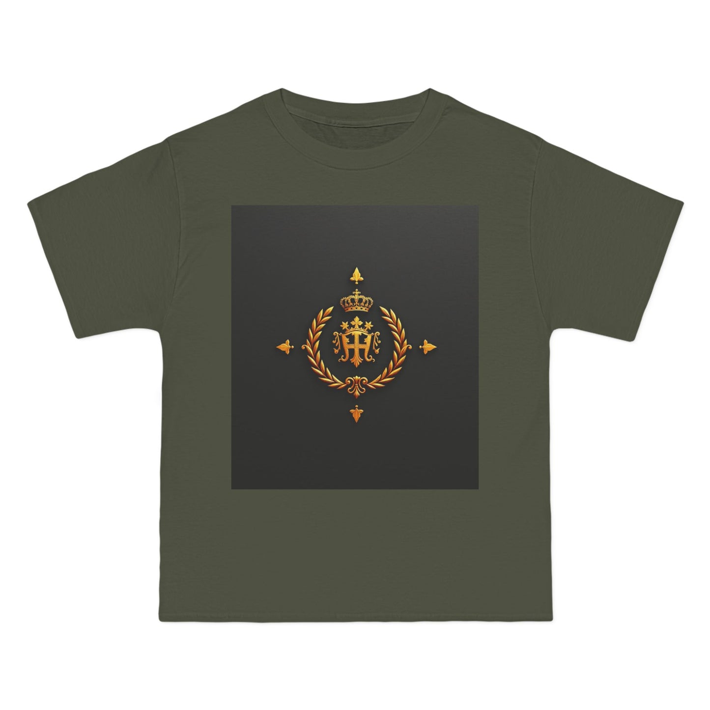 Stylish Gold Emblem T-Shirt, Casual Tee, Unique Gift, Everyday Wear, Graphic Shirt, Fashion Statement - Gold Crest