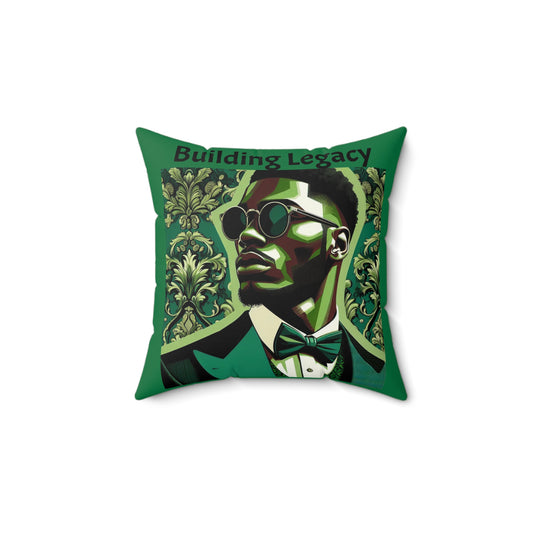Building Legacy Faux Suede Pillow | Inspirational Home Decor, Modern Accent, Gift for Graduates, Unique Statement Piece