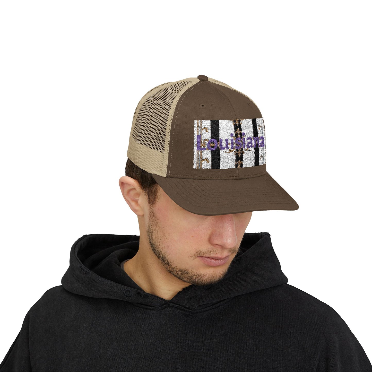 Stylish Louisiana Snapback Trucker Cap for Trendy Outfits, Perfect for Gifts, Outdoor Events, Summer Festivals, Casual Wear