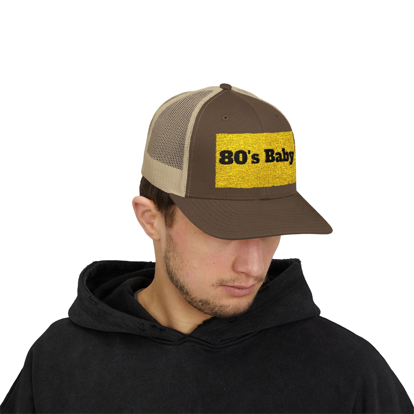80's Baby Gold Snapback Trucker Cap - Retro Style Hat, Vintage Cap, Perfect for 80's Themed Parties, Gifts for Nostalgic Friends, Summer Fun
