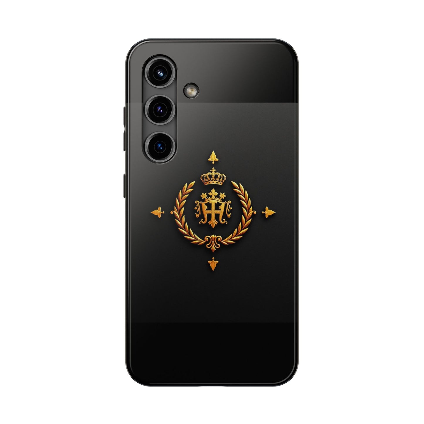 Luxurious Monarch Phone Case, Tough Phone Covers, Elegant Tech Accessories, Gold Crown Design, Stylish Gift for Him/Her - Gold Crest