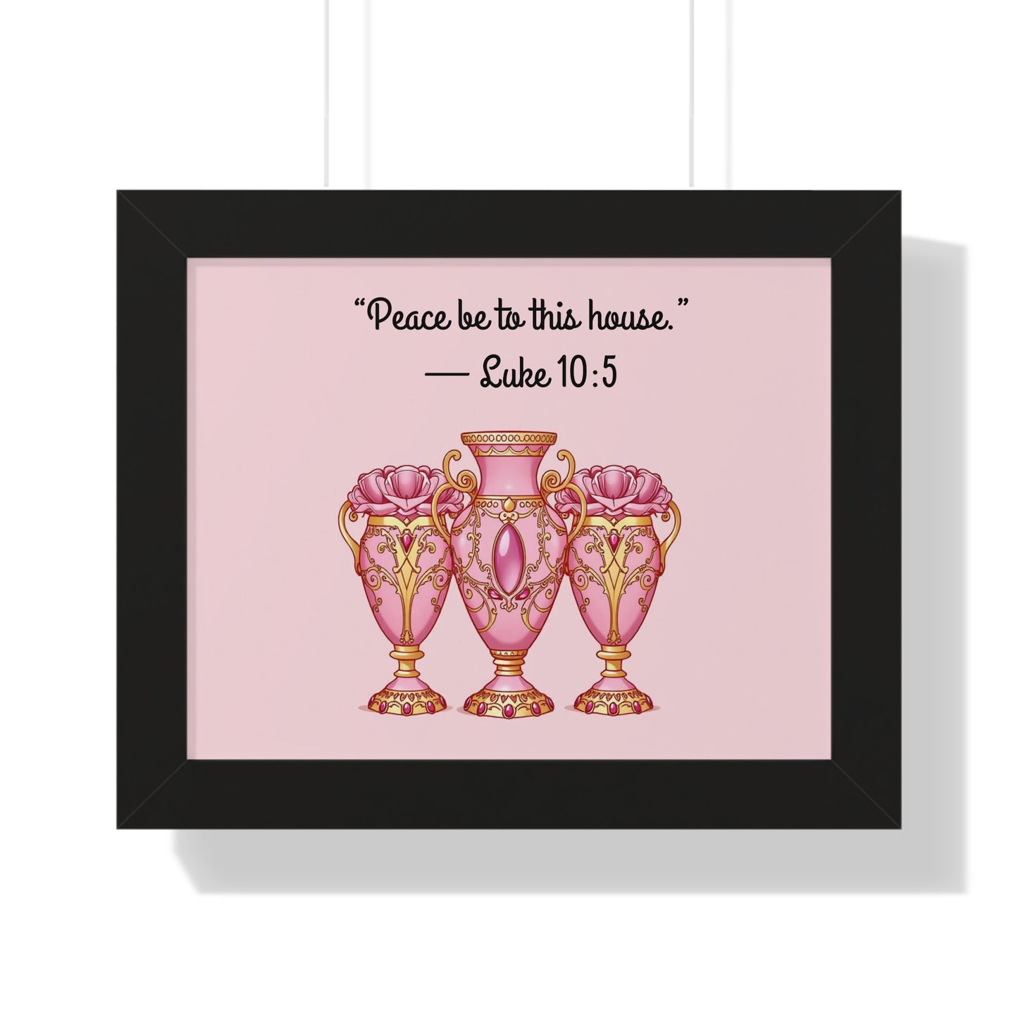 Framed Scripture Art Print, Inspirational Wall Decor, Home Blessing, Gift for Housewarming, Religious Wall Art - 10:5