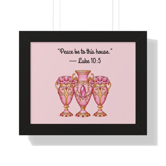 Framed Scripture Art Print, Inspirational Wall Decor, Home Blessing, Gift for Housewarming, Religious Wall Art - 10:5