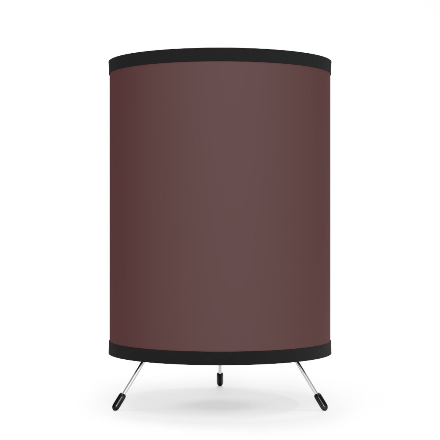 Modern Brown Merlot Tripod Lamp | High-Res Printed Shade, Desk Lighting, Home Decor, Living Room Accent, Gift for Housewarming, Table Lamp