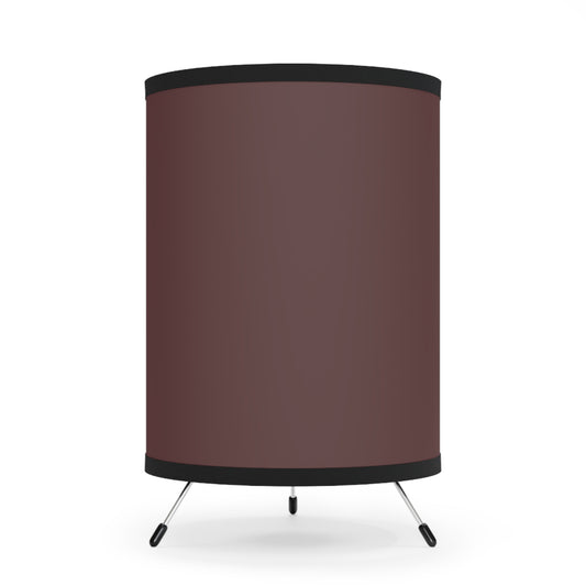 Modern Brown Merlot Tripod Lamp | High-Res Printed Shade, Desk Lighting, Home Decor, Living Room Accent, Gift for Housewarming, Table Lamp