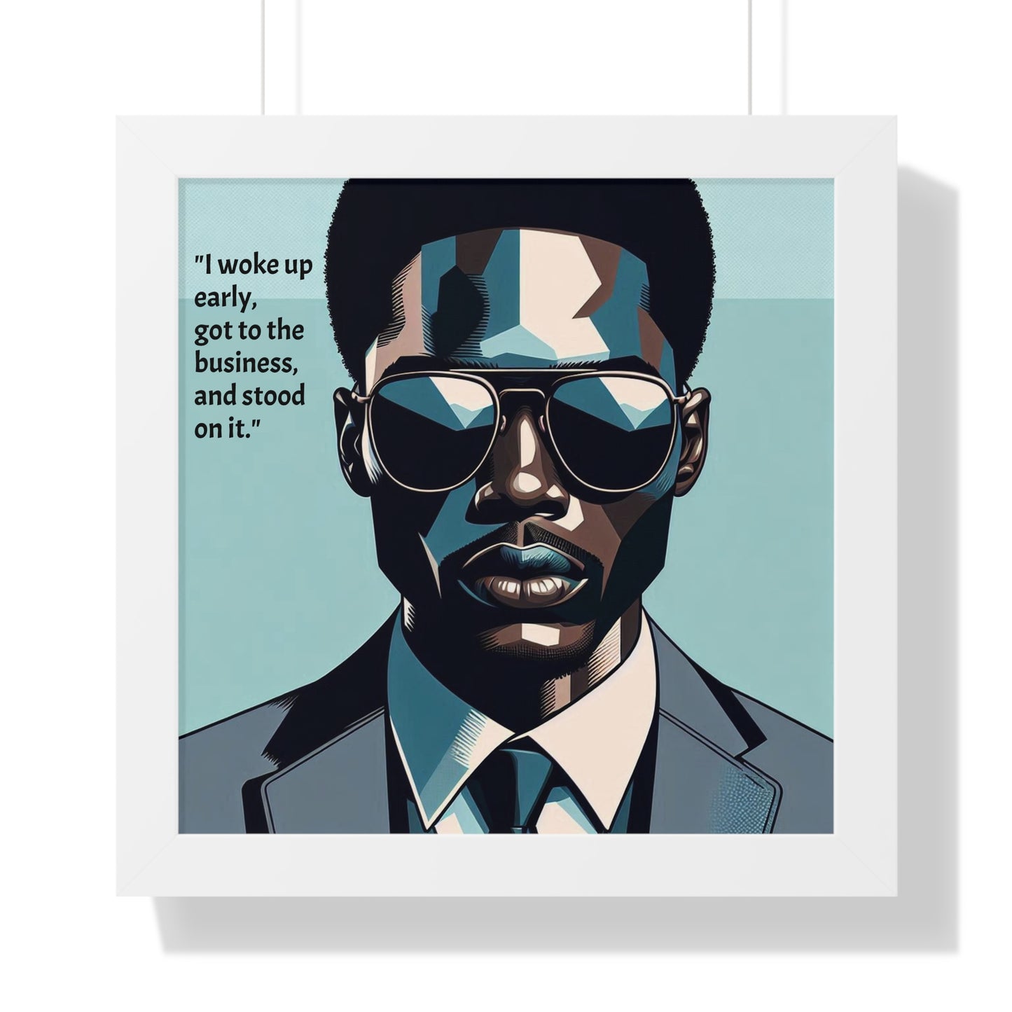 Stylish Framed Vertical Poster - Modern Art for Home Decor - "I woke up early"