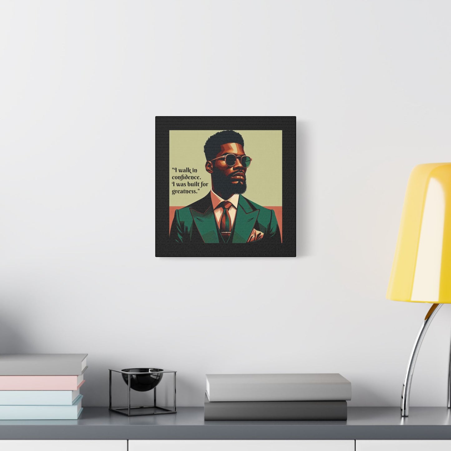Afro Art Print Canvas, Wall Decor, Satin Stretched Canvas, African American Art, Office Decor, Home Decor - Built For Greatness