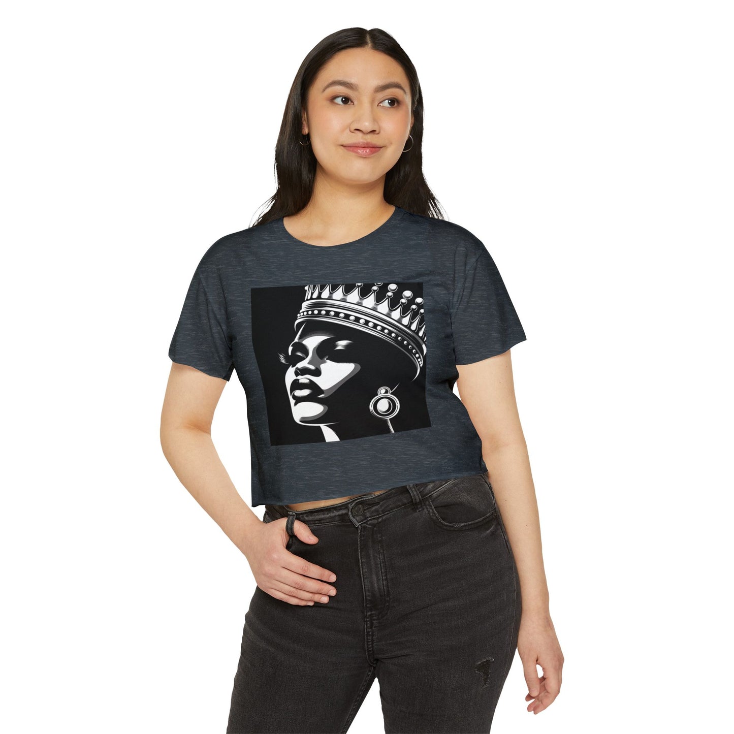 Empowered Queen Festival Crop Top | Boho Chic Shirt, Summer Concert Outfit, Music Festival Attire, Women’s Streetwear, Awesome Gift