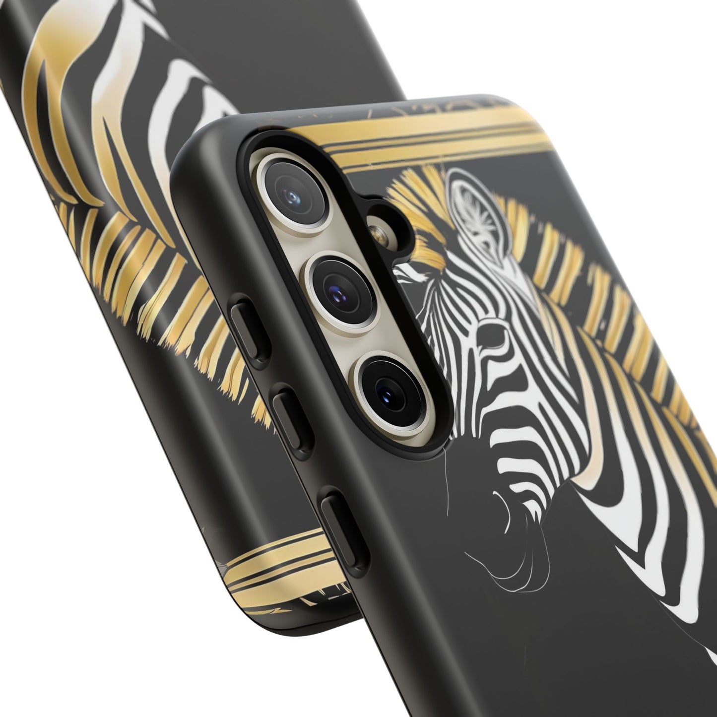 Phone Case - Elegant Zebra & Roses Design