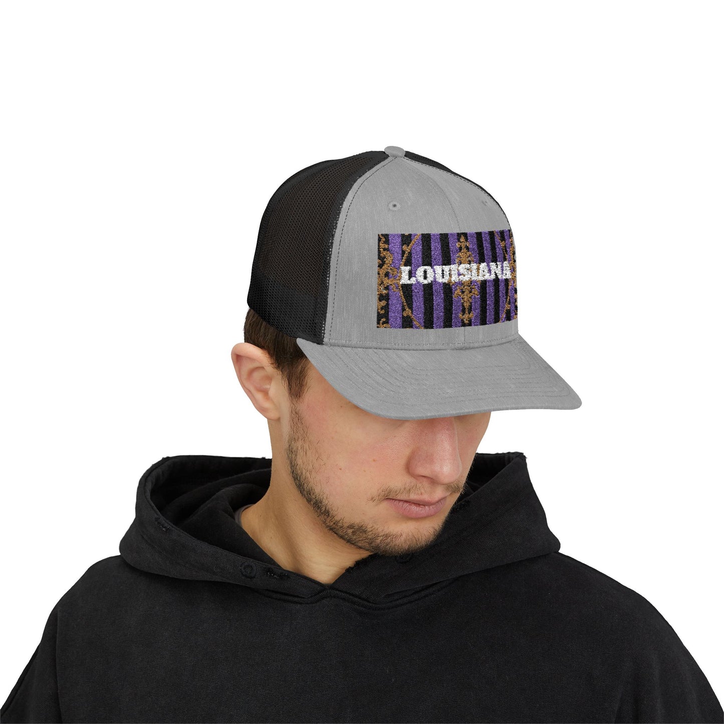 Louisiana Pride Snapback Trucker Cap | Festival Hat, Outdoor Accessory, Summer Style, Unique Gift for Travelers, Sports Enthusiasts
