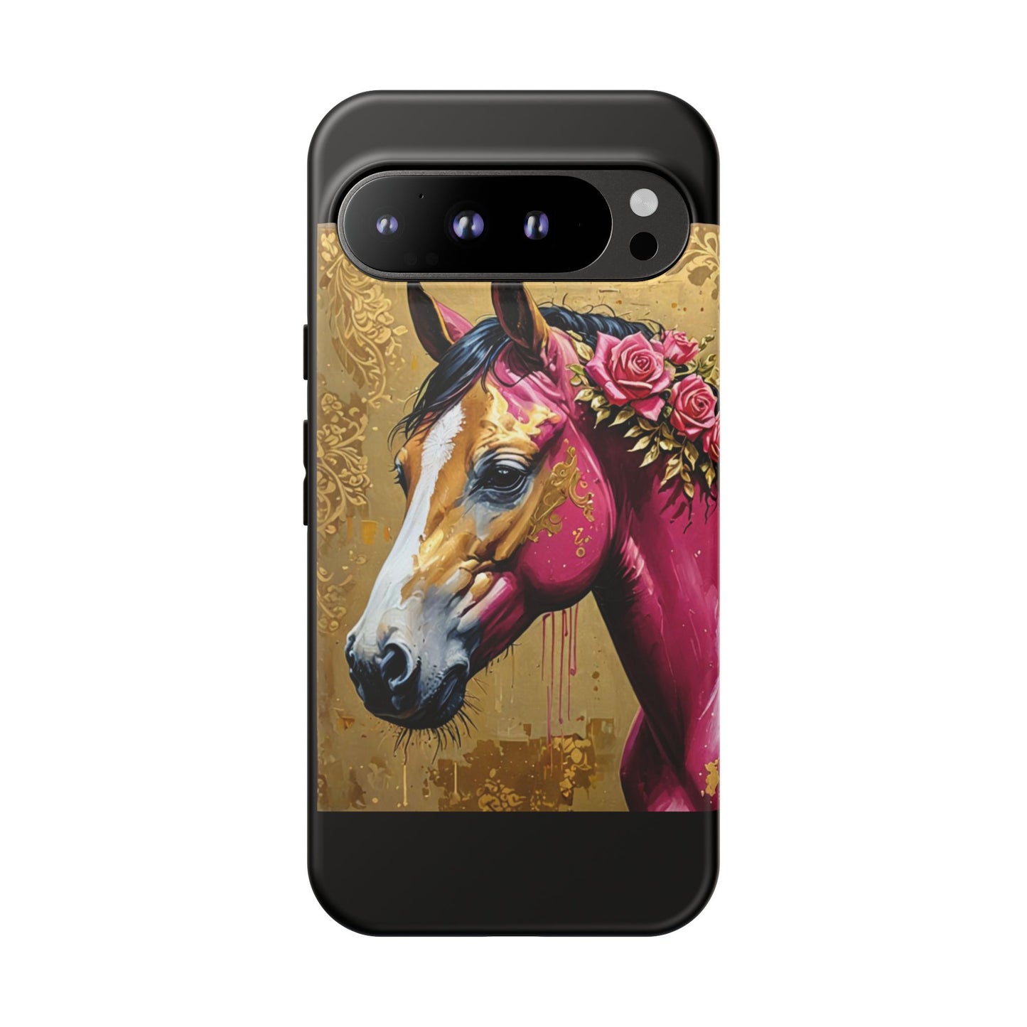 Phone Case - Elegant Horse Damask Design
