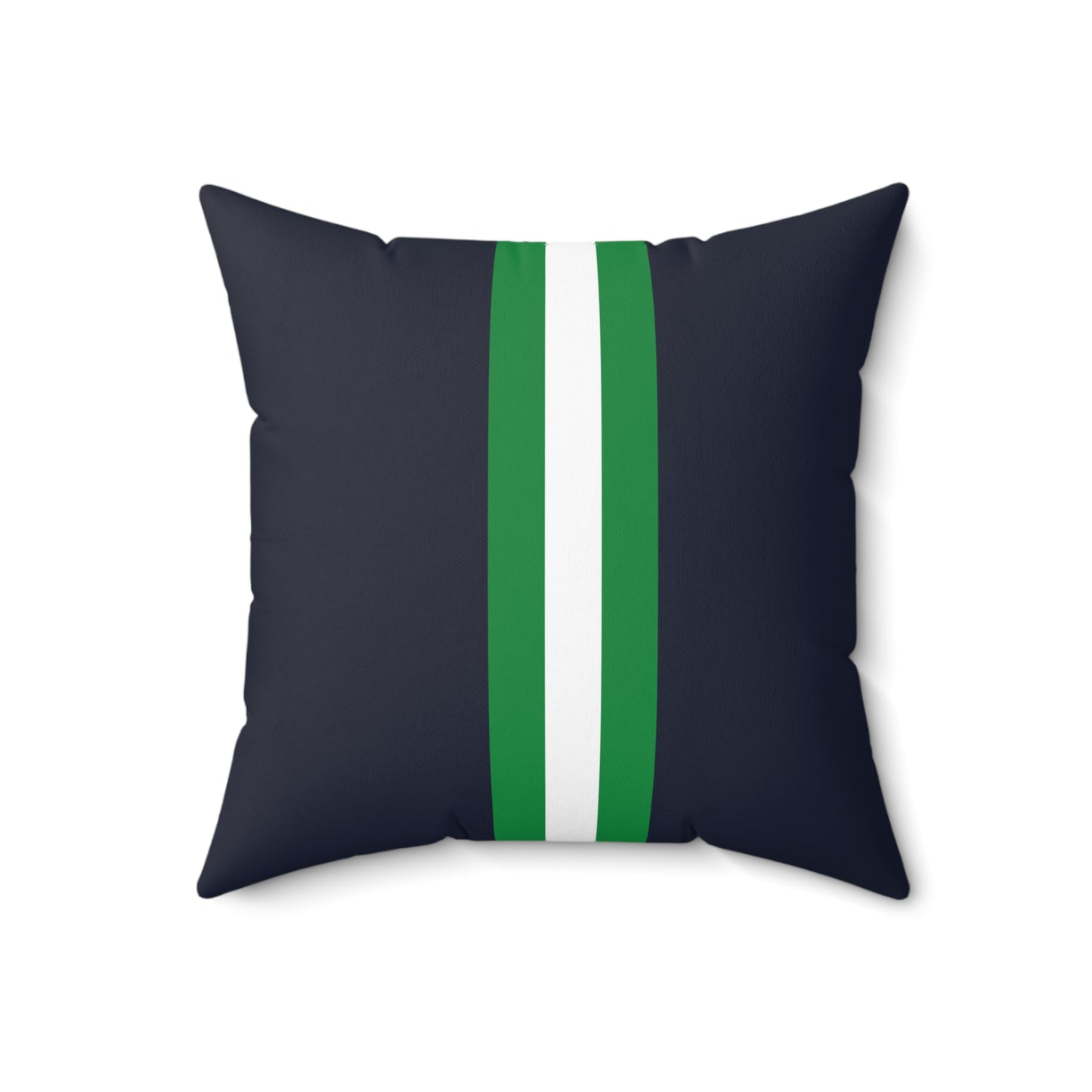 Lunar Midnight & Green-White Striped Modern Stripe Decorative Throw Pillow, Home Decor, Living Room Accent, Gift for Her, Stylish Cushion