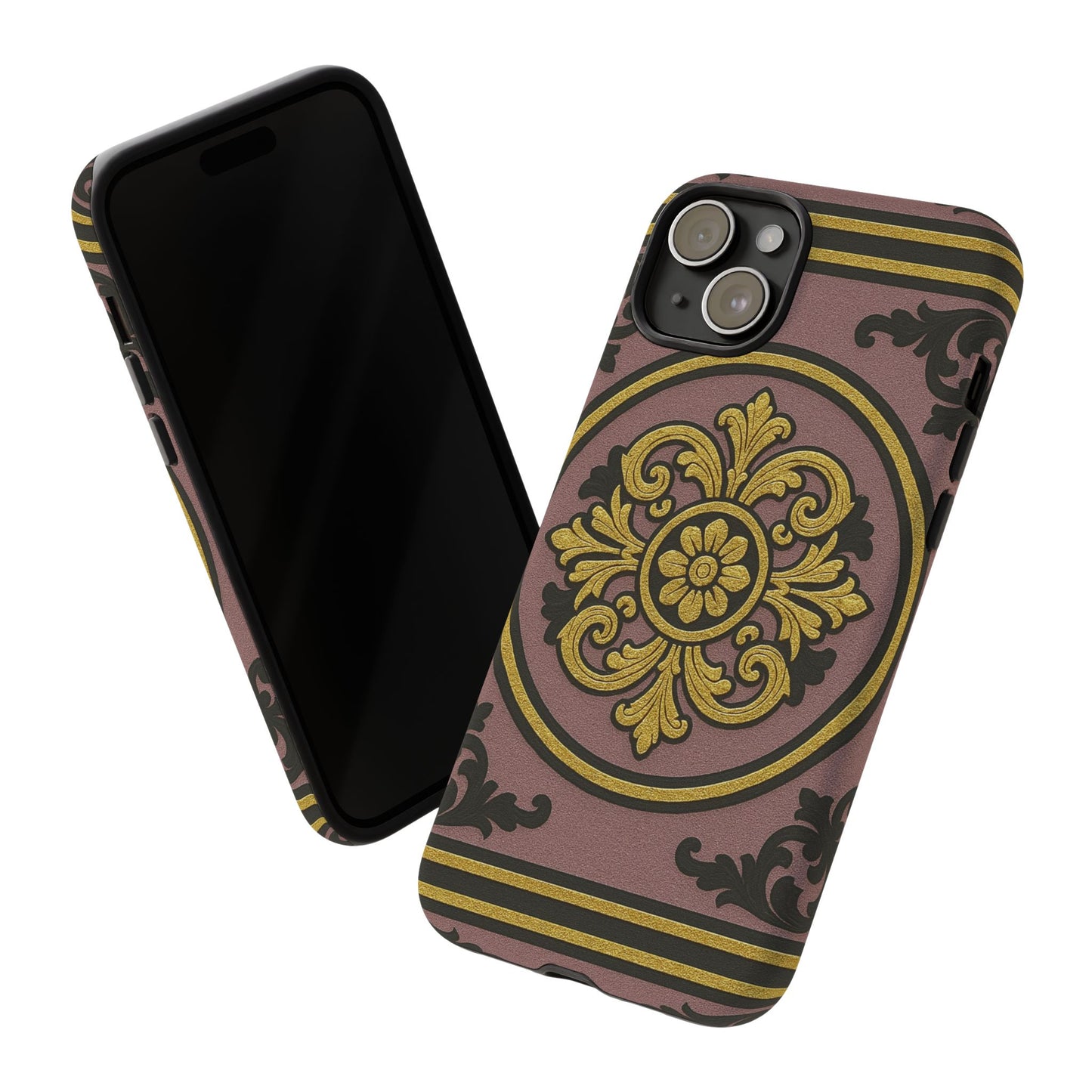 Gilded Mauve With Gold-Black Baroque Tough Cases