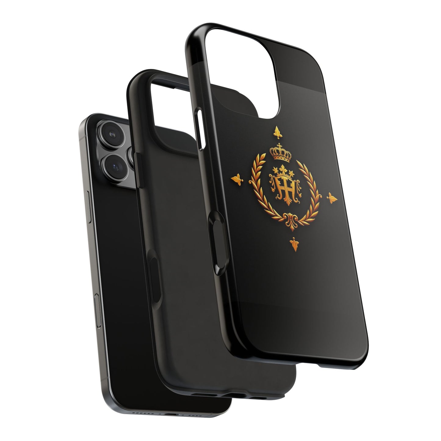 Luxurious Monarch Phone Case, Tough Phone Covers, Elegant Tech Accessories, Gold Crown Design, Stylish Gift for Him/Her - Gold Crest