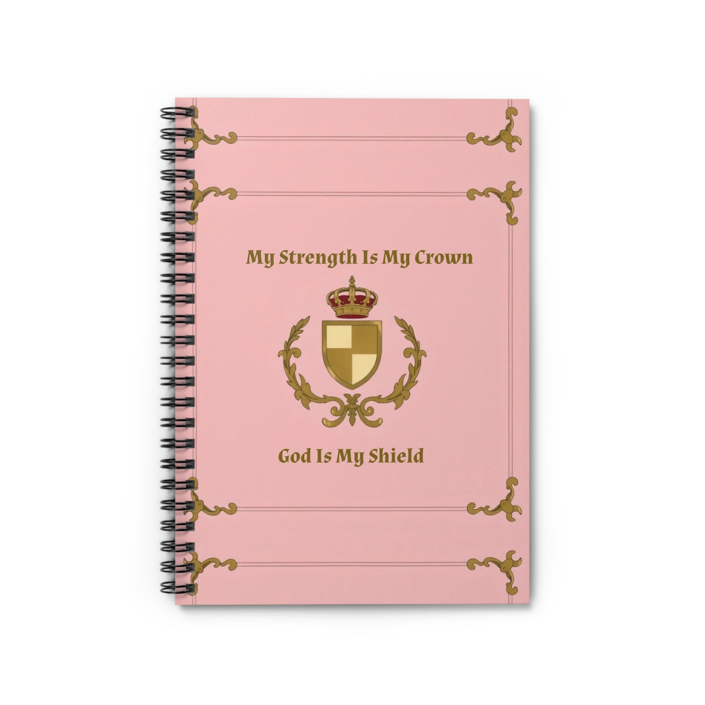 Crown & Crest Spiritual Quote Elegant Inspirational Spiral Notebook for Motivation and Affirmations, Perfect for Journaling, Gift for Her, College Supplies