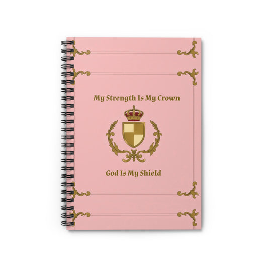 Crown & Crest Spiritual Quote Elegant Inspirational Spiral Notebook for Motivation and Affirmations, Perfect for Journaling, Gift for Her, College Supplies