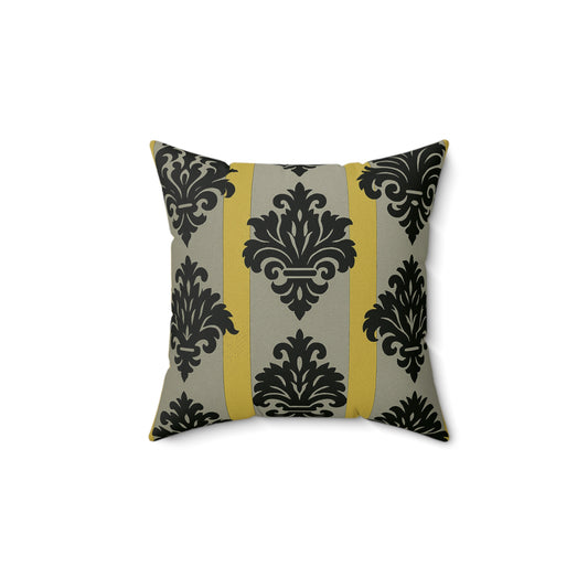 Elegant Black and Silver Baroque Pillow, Decorative Cushion, Living Room Decor, Home Accent, Gift for Housewarming, Luxury Pillow
