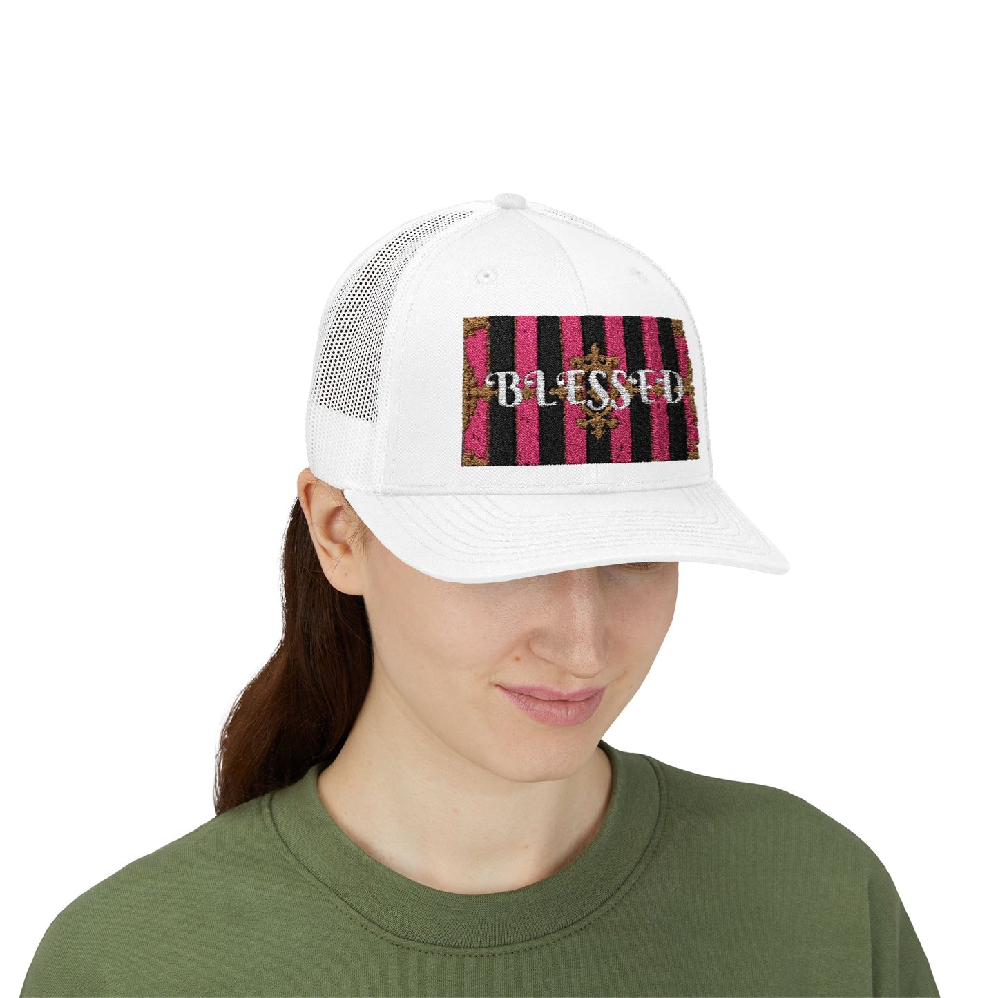 Blessed Snapback Trucker Cap, Inspirational Hat, Casual Headwear, Faith-Based Gift, Trendy Accessory, Ideal for Daily Wear