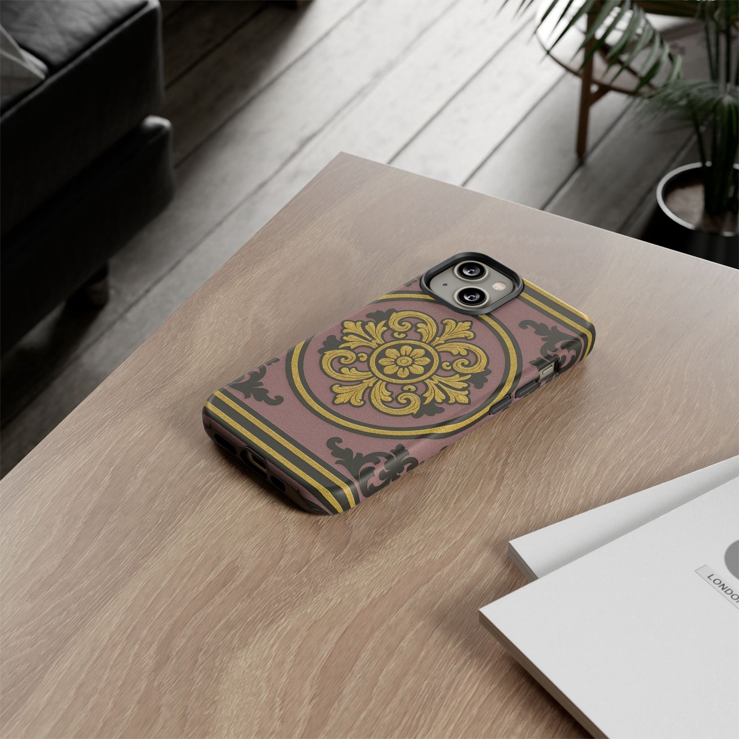 Gilded Mauve With Gold-Black Baroque Tough Cases