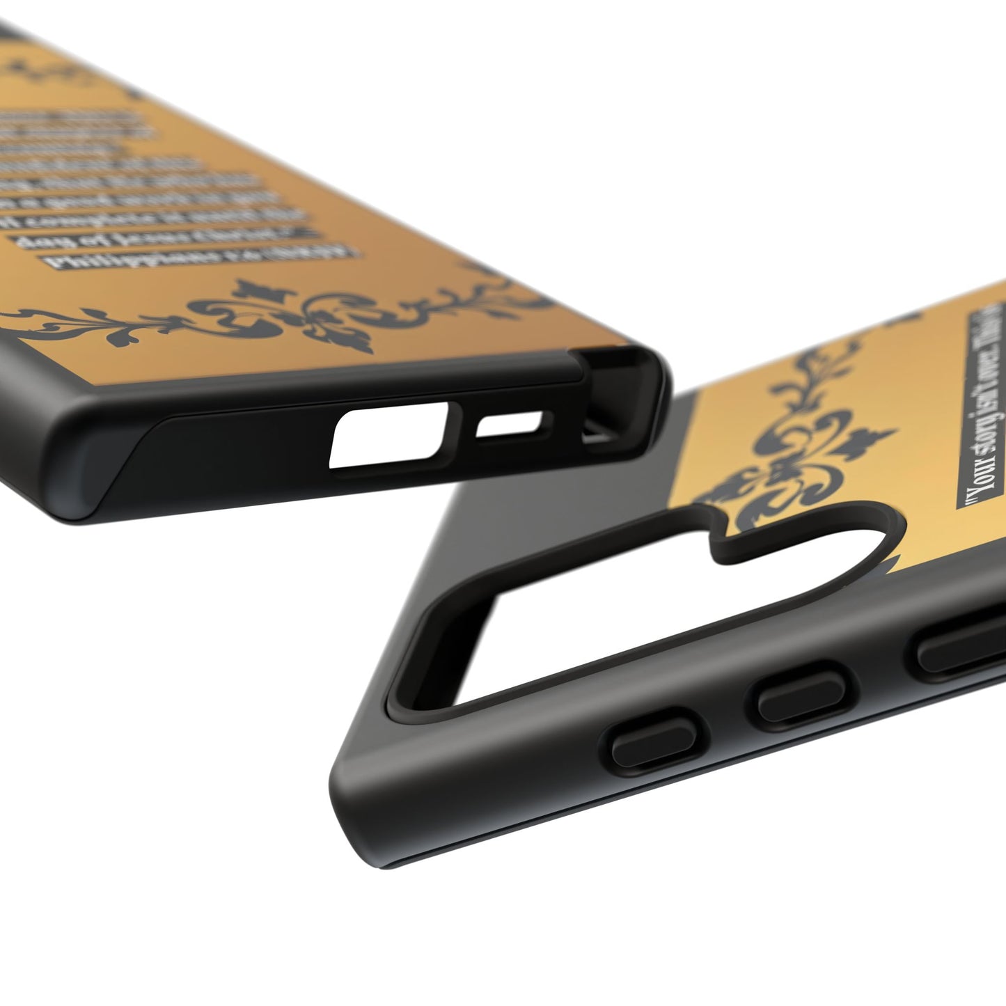 Elegant Floral Motif Phone Case - Tough Cases with Vintage Design - "Your story isn't over"