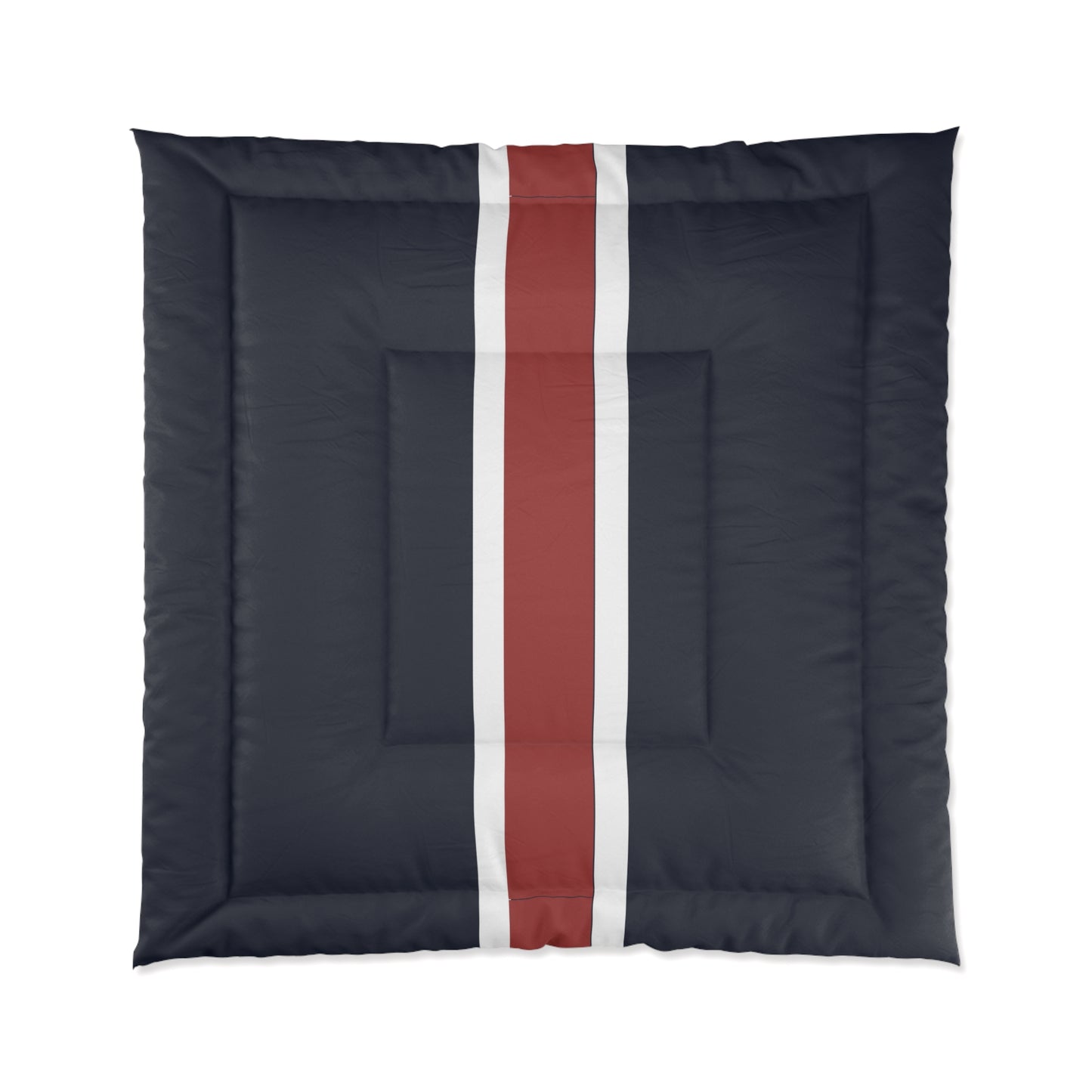 Lunar Midnight & Red-White Striped Stylish Striped Comforter for Cozy Bedrooms, Modern Bedding, Home Decor, Gift for Baby Showers, Housewarming