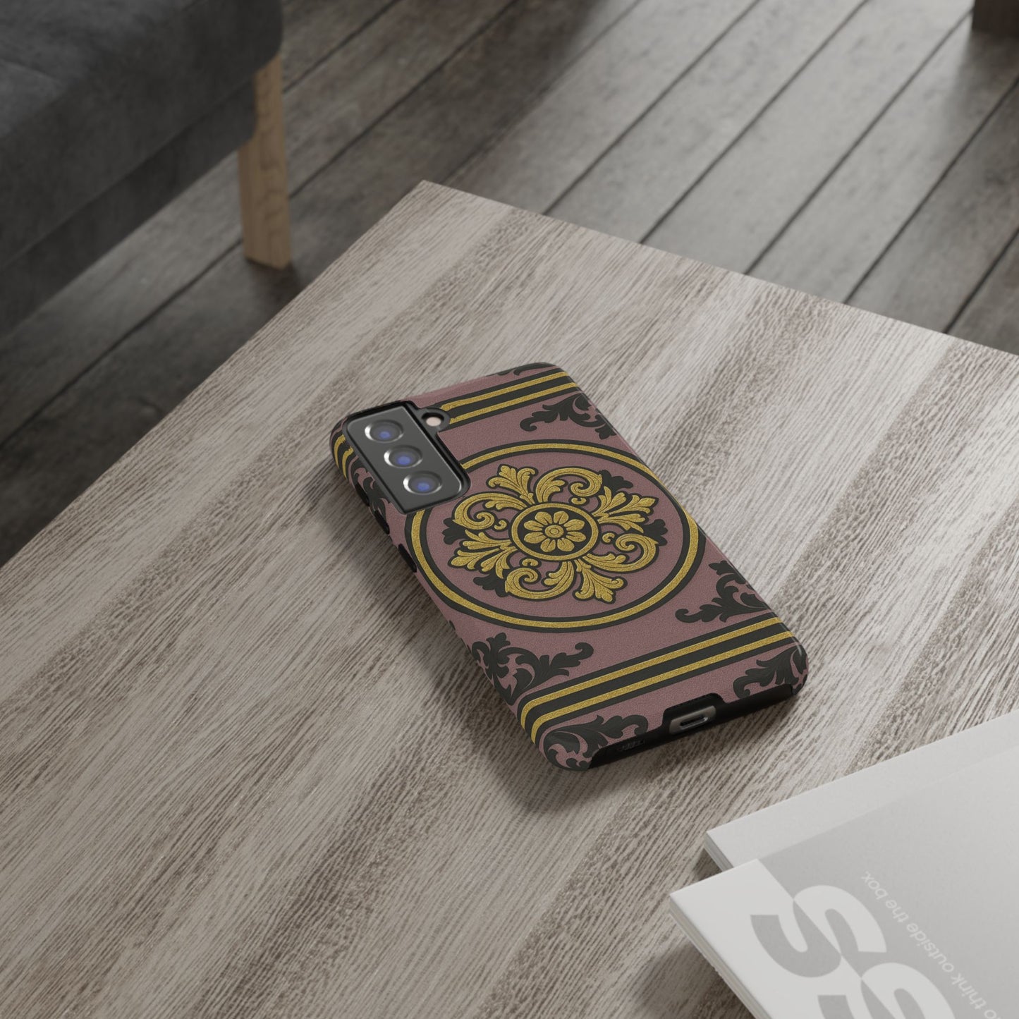 Gilded Mauve With Gold-Black Baroque Tough Cases