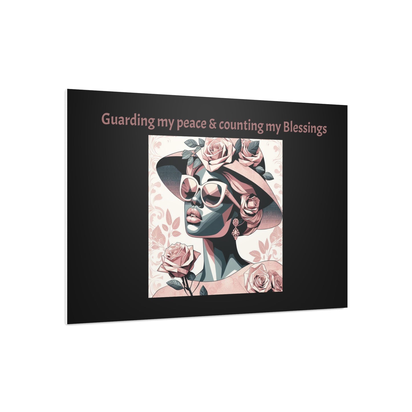 Chic Foam Board Wall Art featuring 'Guarding my peace & counting my Blessings' - Inspirational Home Decor, Gift for Her, Gallery Wall Art
