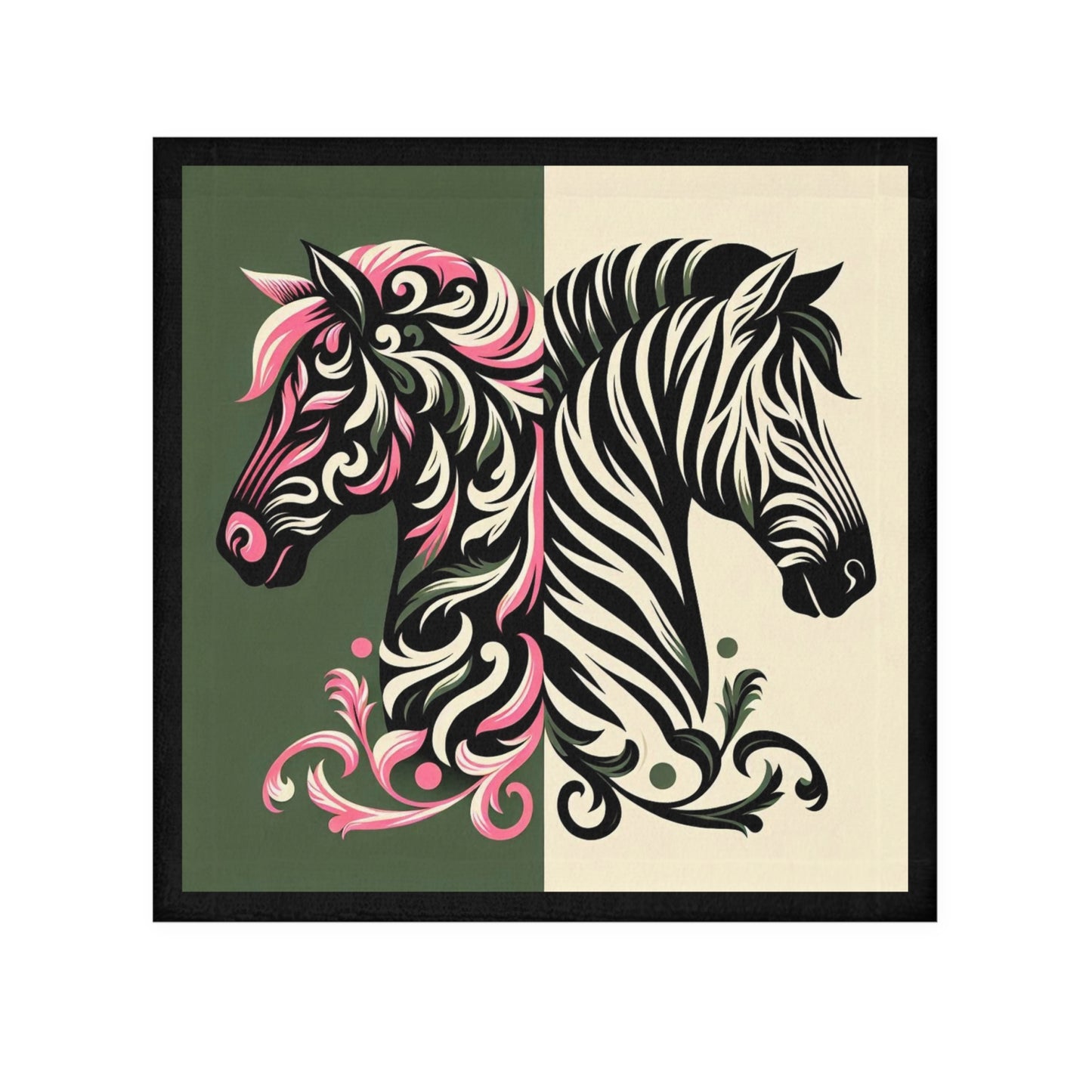 Face Towel - Elegant Vintage Gold Pattern for Home & Spa - Zebras & Damask Design - Perfect for Kids