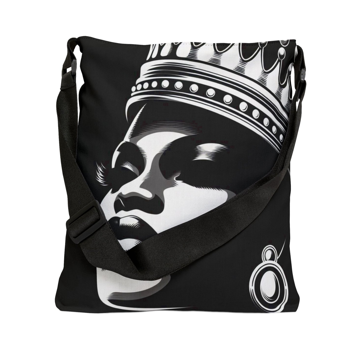 Regal Queen Adjustable Tote Bag, Stylish Tote, Unique Handbag, Everyday Carry, Gift for Her, Fashion Accessory