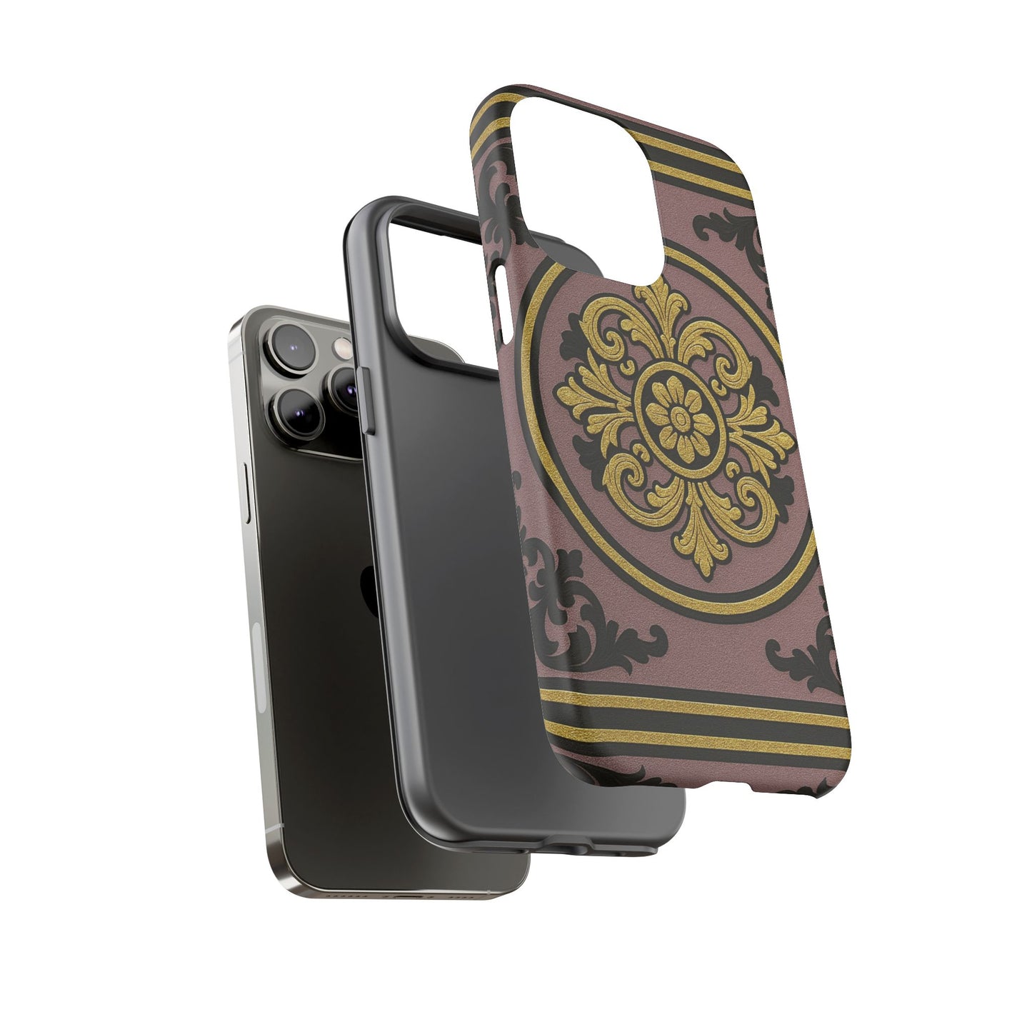 Gilded Mauve With Gold-Black Baroque Tough Cases