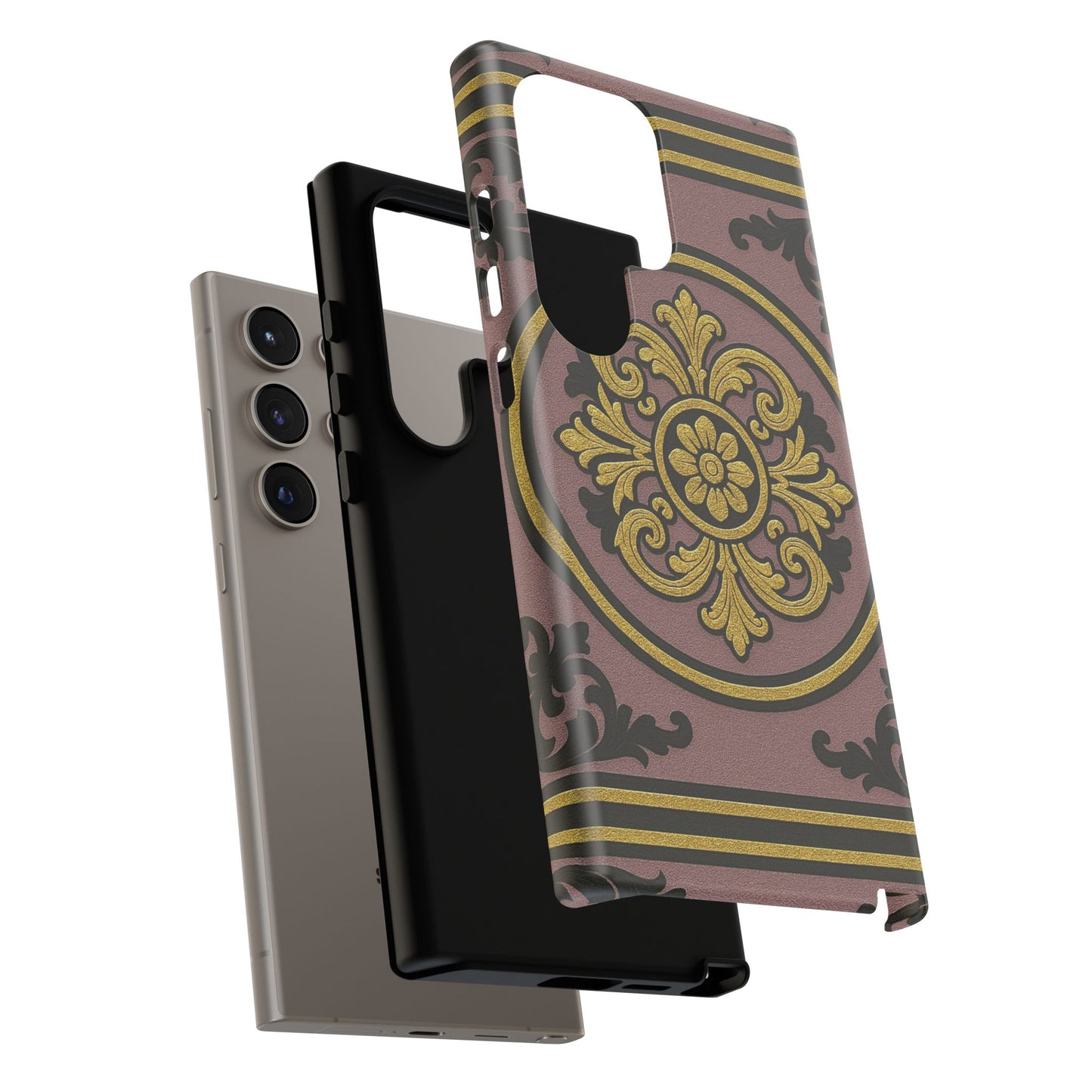 Gilded Mauve With Gold-Black Baroque Tough Cases