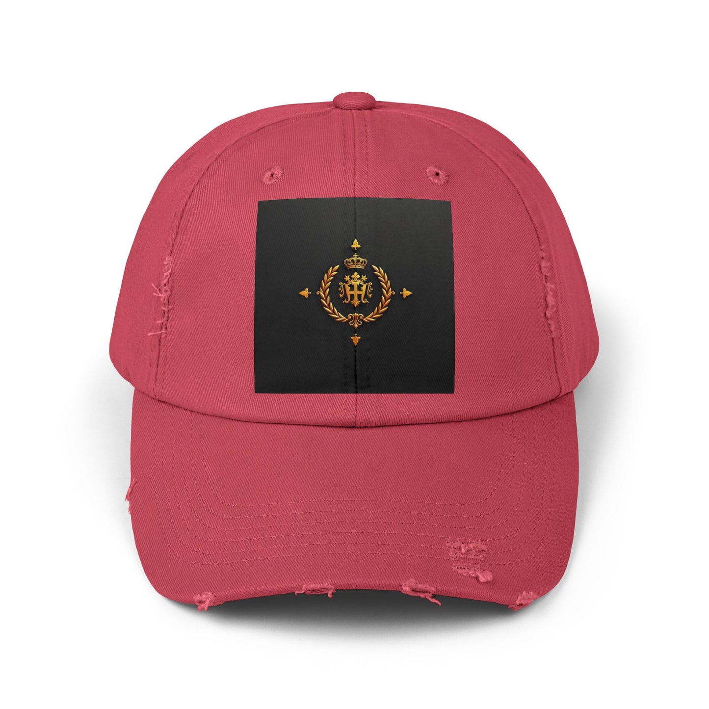 Stylish Distressed Cap with Unique Design | Casual Headwear, Everyday Accessory, Trendy Gift, Outdoor Lifestyle - Gold Crest