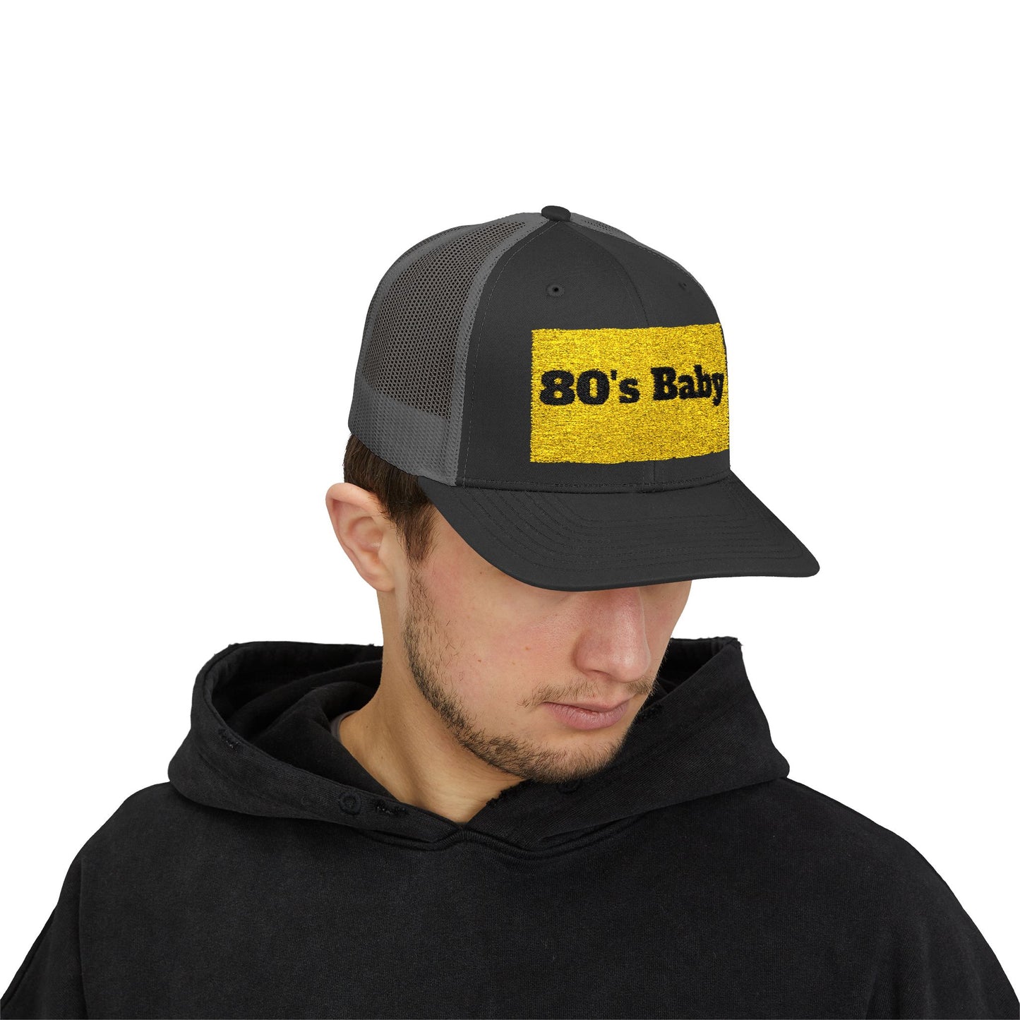 80's Baby Gold Snapback Trucker Cap - Retro Style Hat, Vintage Cap, Perfect for 80's Themed Parties, Gifts for Nostalgic Friends, Summer Fun