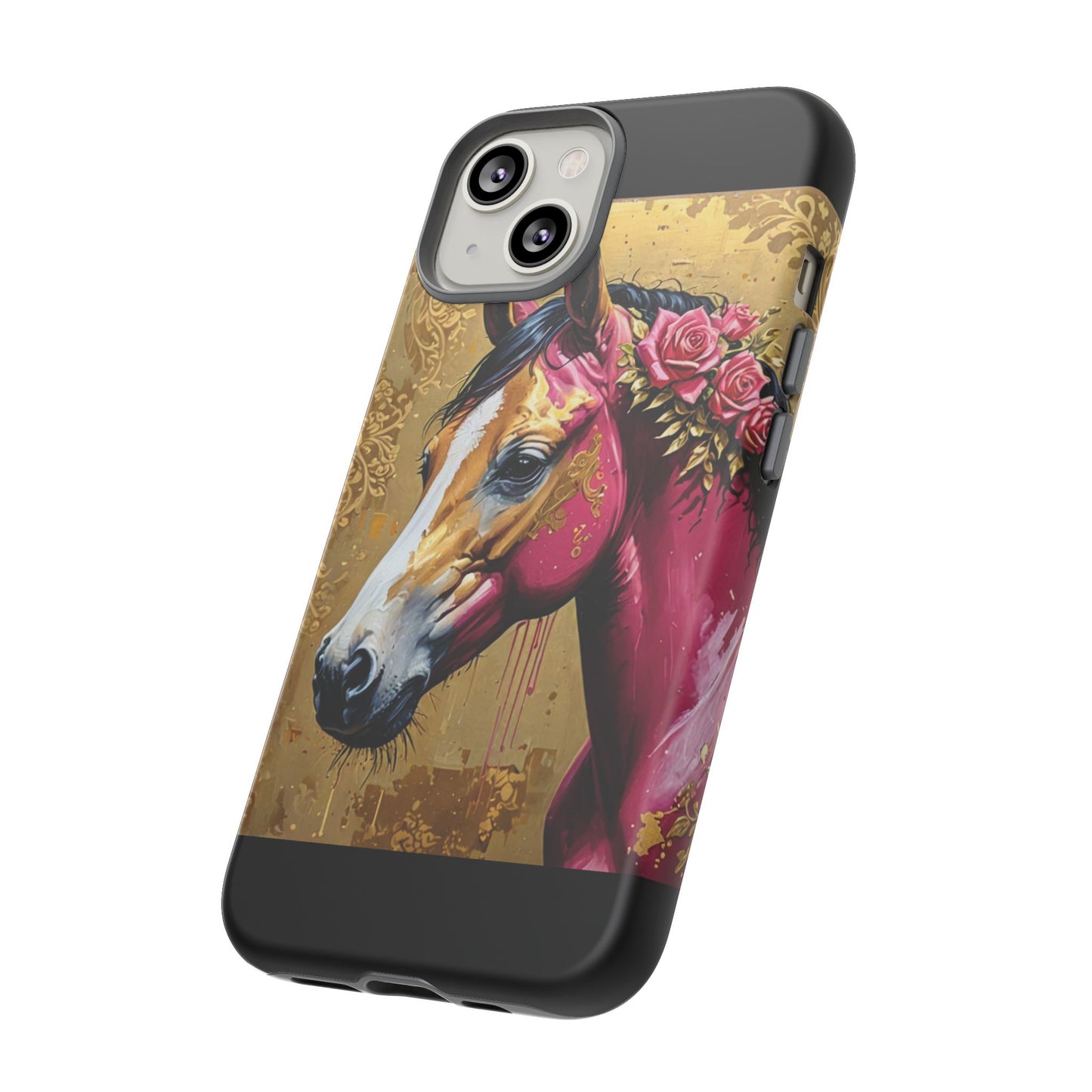 Phone Case - Elegant Horse Damask Design